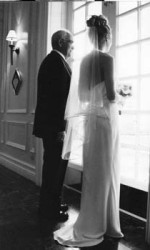 bride w father in window bride w father in window